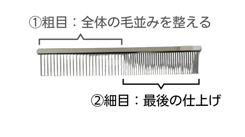 コームの使用方法