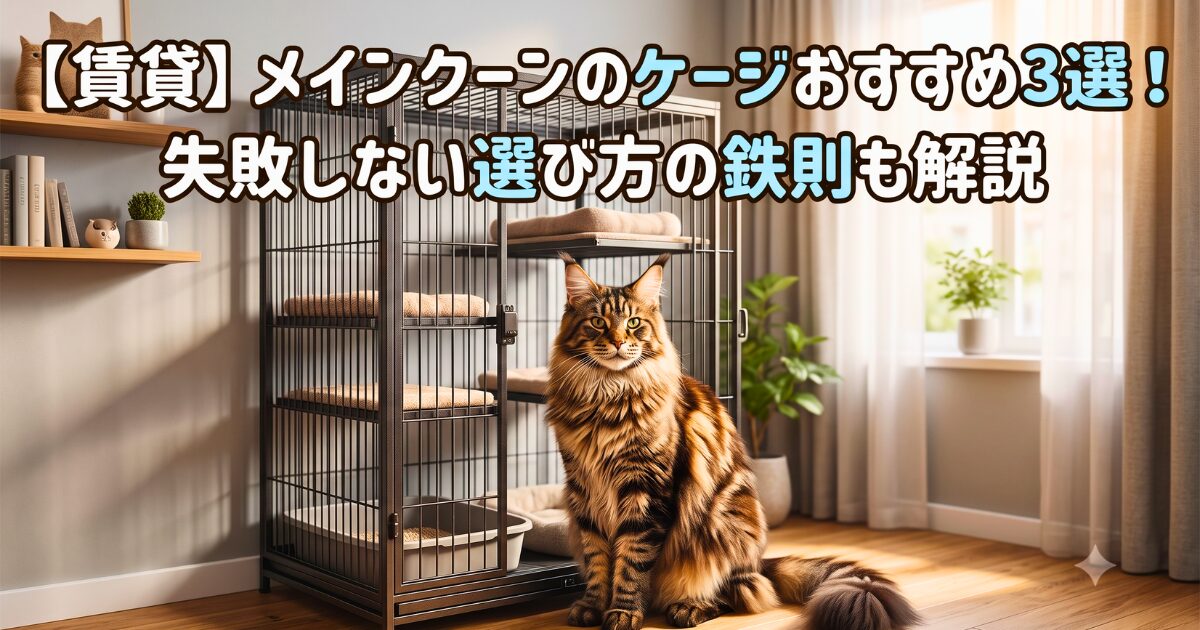 メインクーン　ケージ　おすすめ　アイキャッチ