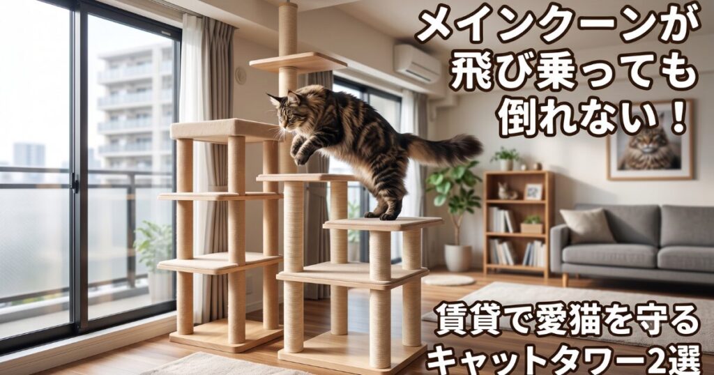 メインクーン キャットタワー おすすめ アイキャッチ画像