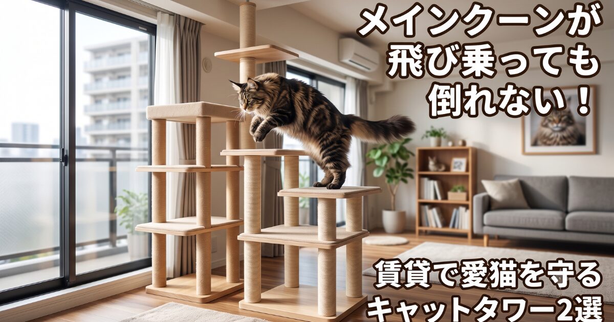 メインクーン キャットタワー おすすめ アイキャッチ画像
